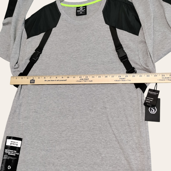 Switch Remarkable Mens 2XL Techwear Utility Long Sleeve Army Buckled T-Shirt NEW - Picture 10 of 16